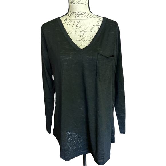 Cotton Black Long Sleeve Women's Shirt Large NIP - Picture 1 of 2